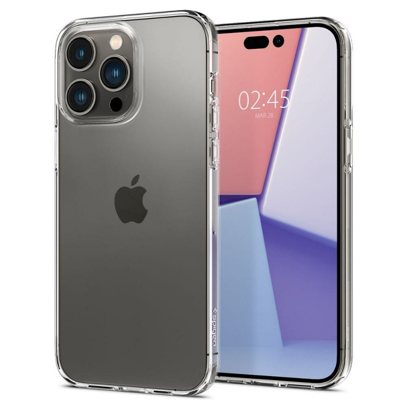 Apple iPhone 14 Pro Case Spigen Liquid Crystal Crystal clear  Transparent