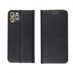 Apple iPhone 14 Plus Wallet Cases LUNA Book Gold Elegant  Black