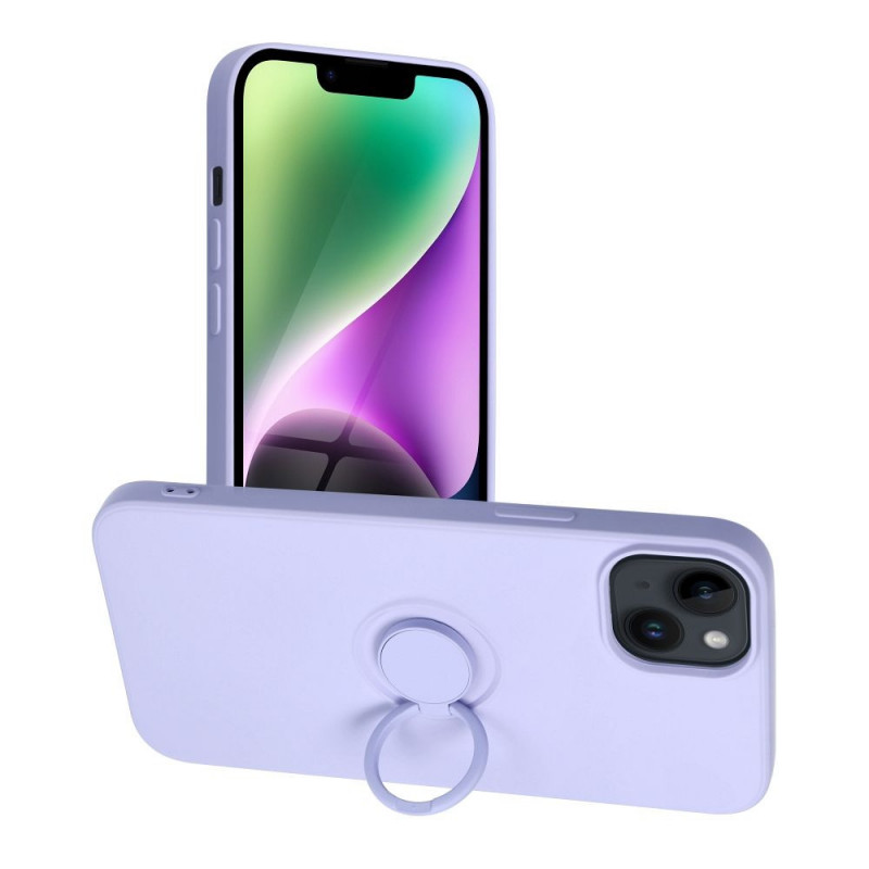 Apple iPhone 14 Plus Case Silicone ring Violet