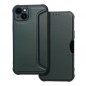 Apple iPhone 14 Plus Wallet Cases Razor Book Carbon Fibre, Carbon pattern  Dark green