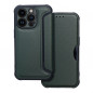 Apple iPhone 14 Pro Wallet Cases Razor Book Carbon Fibre, Carbon pattern  Dark green