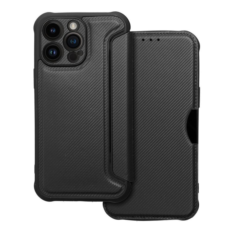 Apple iPhone 14 Pro Max Wallet Cases Razor Book Carbon Fibre, Carbon pattern Black Apple iPhone 14 Pro Max Wallet Cases Razor Book Carbon Fibre, Carbon pattern Black