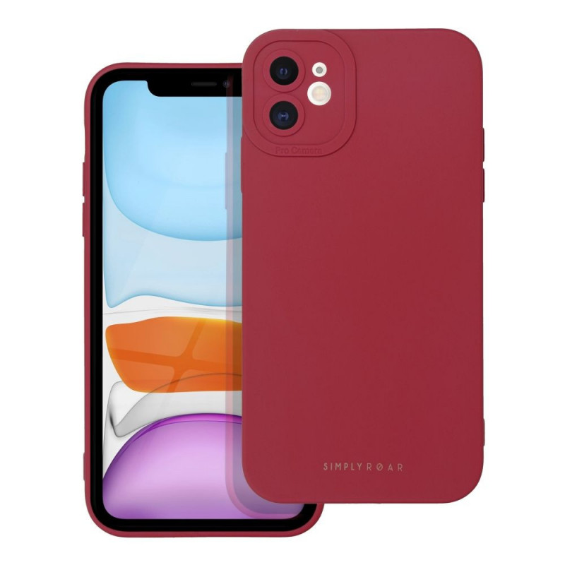 Apple iPhone 11 Case Roar Luna Monochrome, Stylish, An aesthetic accessory  Red