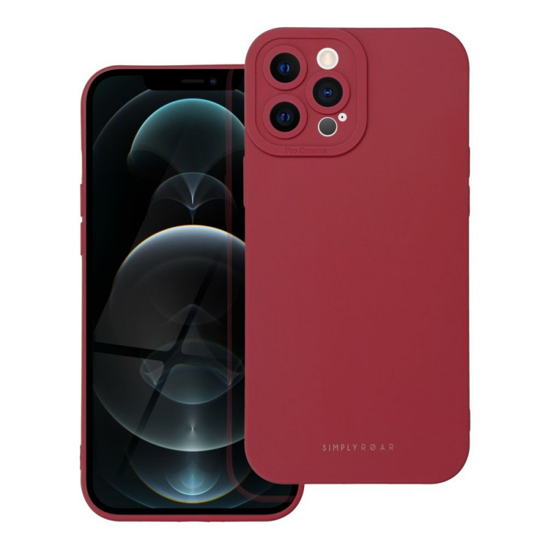 Apple iPhone 12 Pro Max Case Roar Luna Monochrome, Stylish, An aesthetic accessory  Red