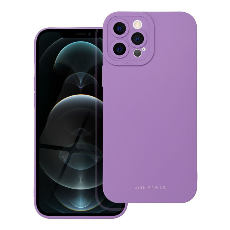 Apple iPhone 12 Pro Max Case Roar Luna Monochrome, Stylish, An aesthetic accessory  Violet