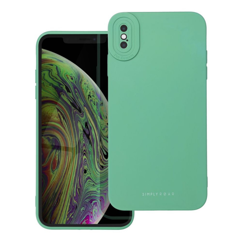 Apple iPhone X Case Roar Luna Monochrome, Stylish, An aesthetic accessory  Green