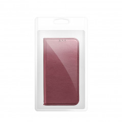 Apple iPhone 12 Wallet Cases Smart Magneto book Burgundy