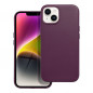 Apple iPhone 14 Case Leather Mag Cover Elegant  MagSAFE  Dark violet