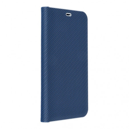 Samsung Galaxy S23 5G Wallet Cases LUNA Book Carbon Carbon Fibre, Elegant  Blue