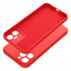 Apple iPhone 12 Pro Max Case Silicone Mag Cover MagSAFE  Red