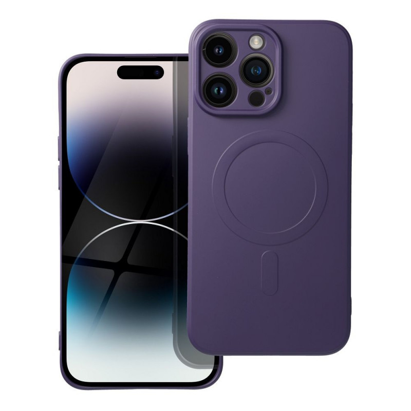 Apple iPhone 14 Pro Max Case Silicone Mag Cover MagSAFE  Purple