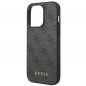 Apple iPhone 14 Pro Case Guess 4G Gold Logo Elegant  Grey