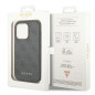 Apple iPhone 14 Pro Case Guess 4G Gold Logo Elegant  Grey