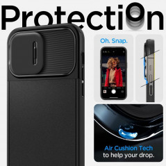 Apple iPhone 14 Pro Max Case Spigen Optik Armor Black