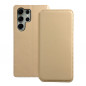 Samsung Galaxy S23 Ultra 5G Wallet Cases Dual Pocket book Gold