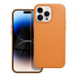Apple iPhone 14 Pro Max Case Leather Mag Cover Elegant  MagSAFE  Orange