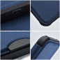 Apple iPhone 12 Wallet Cases Razor Book Carbon Fibre, Carbon pattern  Blue