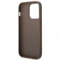 Apple iPhone 14 Pro Max Case Guess 4G Gold Logo Elegant  Brown