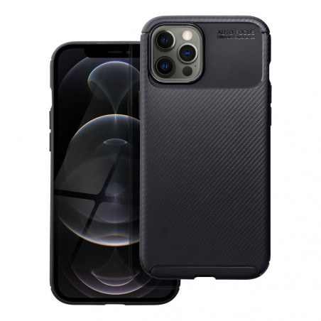 Apple iPhone 12 Pro Max Case Carbon premium Elegant Black