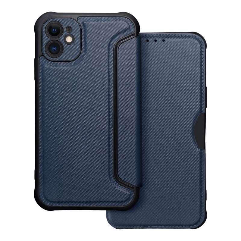 Apple iPhone 11 Wallet Cases Razor Book Carbon Fibre, Carbon pattern Blue Apple iPhone 11 Wallet Cases Razor Book Carbon Fibre, Carbon pattern Blue