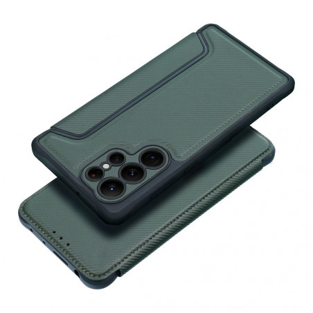 Samsung Galaxy A04s Wallet Cases Razor Book Carbon Fibre, Carbon pattern  Dark green