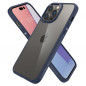Apple iPhone 14 Pro Case Spigen Ultra Hybrid Crystal clear  Navy blue