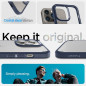 Apple iPhone 14 Pro Case Spigen Ultra Hybrid Crystal clear  Navy blue