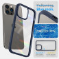 Apple iPhone 14 Pro Case Spigen Ultra Hybrid Crystal clear  Navy blue