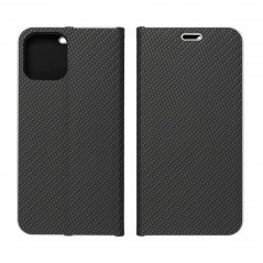 XIAOMI Redmi Note 12 4G Wallet Cases LUNA Book Carbon Carbon Fibre, Elegant  Black