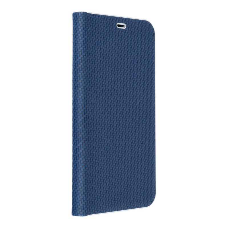 XIAOMI Redmi Note 12 4G Wallet Cases LUNA Book Carbon Carbon Fibre, Elegant  Blue