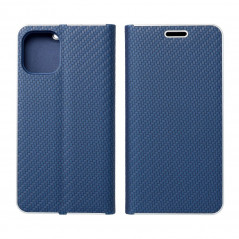 XIAOMI Redmi Note 12 4G Wallet Cases LUNA Book Carbon Carbon Fibre, Elegant  Blue