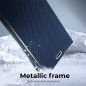 XIAOMI Redmi Note 12 4G Wallet Cases LUNA Book Carbon Carbon Fibre, Elegant  Blue