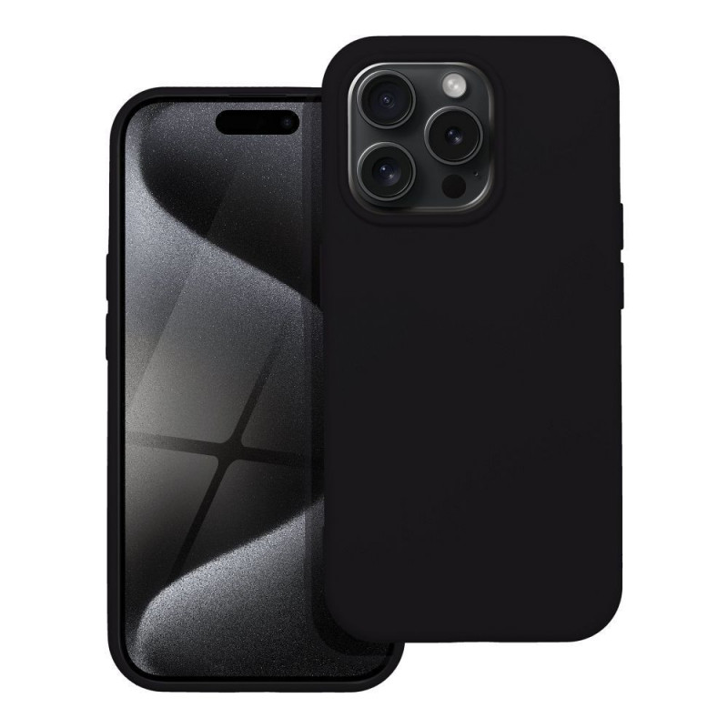 Apple iPhone 15 Pro Case Silicone Elegant  Black