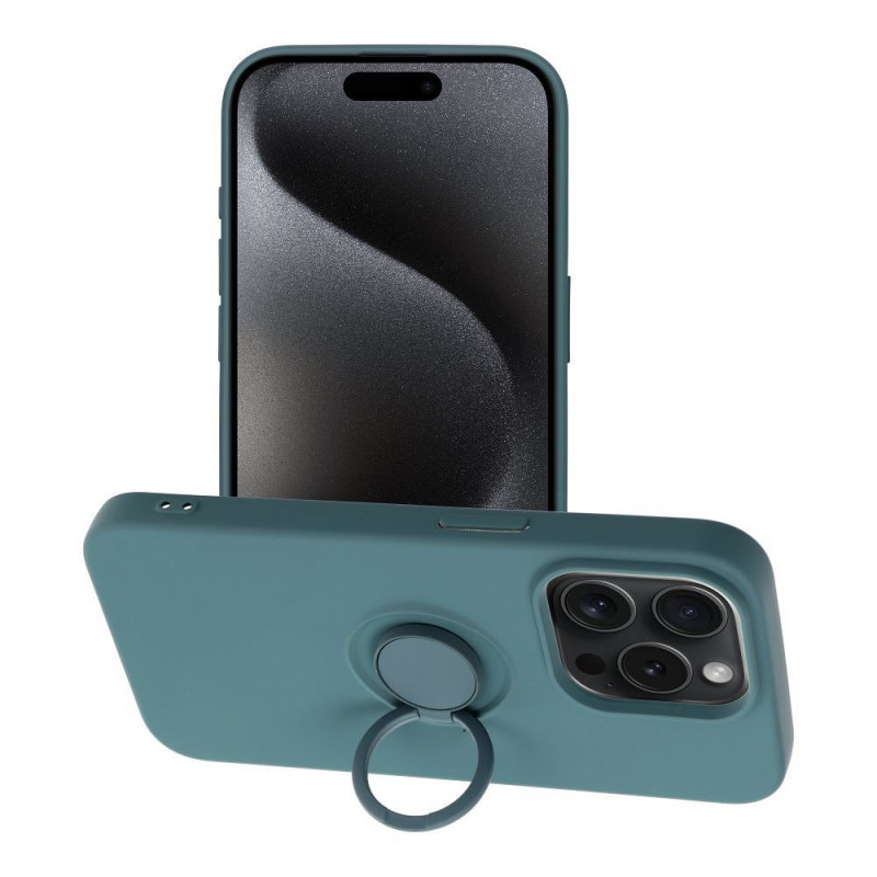 Apple iPhone 15 Pro Case Silicone ring Green