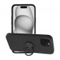Apple iPhone 15 Case Silicone ring Black