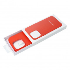 Apple iPhone 12 Case Leather Mag Cover Elegant  MagSAFE  Red