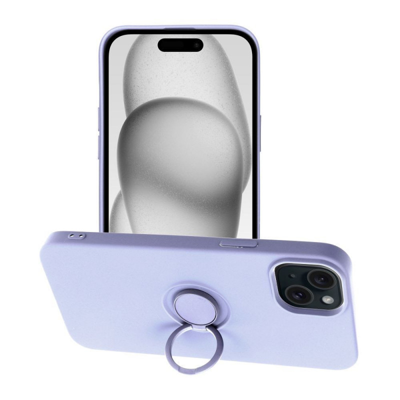 Apple iPhone 15 Plus Case Silicone ring Violet