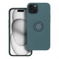 Apple iPhone 15 Plus Case Silicone ring Green
