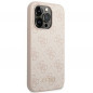 Apple iPhone 14 Pro Max Case Guess 4G Gold Logo Elegant  Pink