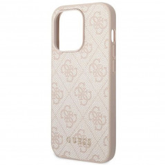 Apple iPhone 14 Pro Max Case Guess 4G Gold Logo Elegant  Pink