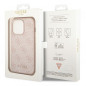 Apple iPhone 14 Pro Max Case Guess 4G Gold Logo Elegant  Pink