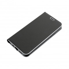 XIAOMI Redmi 10C Wallet Cases LUNA Book Carbon Carbon Fibre, Elegant  Black