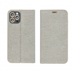 Apple iPhone 15 Pro Wallet Cases LUNA Book Gold Elegant  Silver