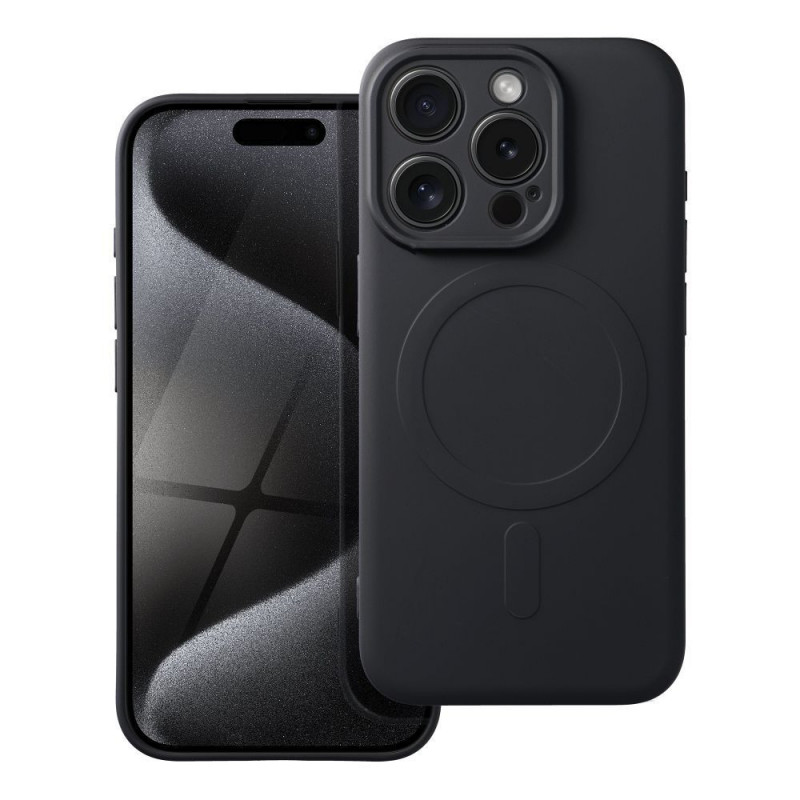 Apple iPhone 15 Pro Case Silicone Mag Cover MagSAFE  Black