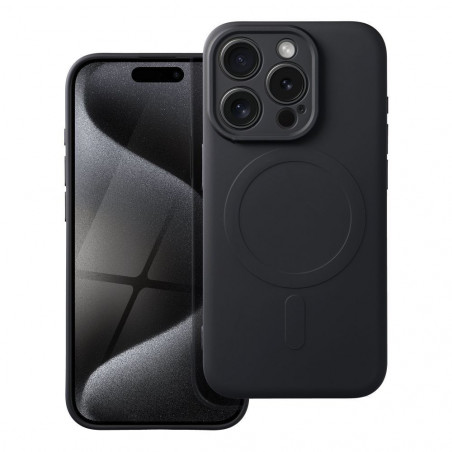 Apple iPhone 15 Pro Case Silicone Mag Cover MagSAFE  Black