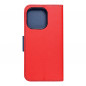 Apple iPhone 14 Pro Wallet Cases Fancy Book Red / Navy