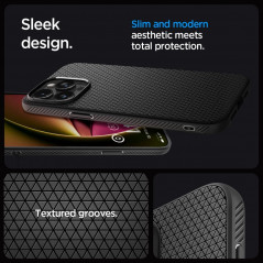 Apple iPhone 15 Pro Case Spigen  Liquid Air Matte black