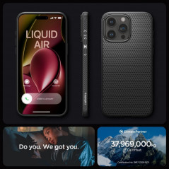 Apple iPhone 15 Pro Case Spigen  Liquid Air Matte black