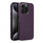 Apple iPhone 15 Pro Case Leather Mag Cover Elegant  MagSAFE  Dark violet