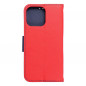 Apple iPhone 15 Pro Max Wallet Cases Fancy Book Red / Navy